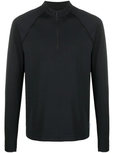 Shop Reigning Champ Trail Zip Neck Top In Black