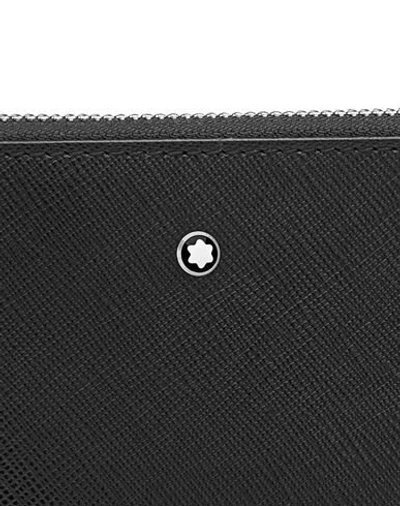 Shop Montblanc Sartorial Clutch Pochette Man Handbag Black Size - Calfskin