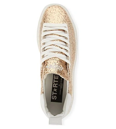 Shop Golden Goose Starter Leather Lace-up Trainers In Gold