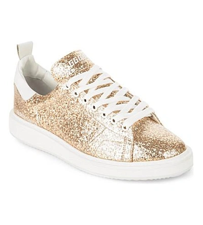 Shop Golden Goose Starter Leather Lace-up Trainers In Gold