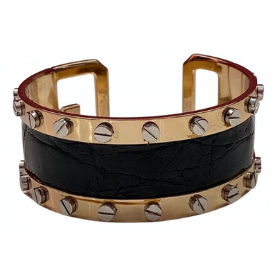 Pre-owned Dolce & Gabbana Black Crocodile Bracelet
