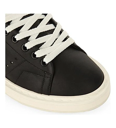 Shop Golden Goose Starter Leather Lace-up Trainers In Blk/white