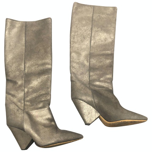 Mantle Betydning whisky Pre-owned Isabel Marant Lokyo Leather Boots In Silver | ModeSens