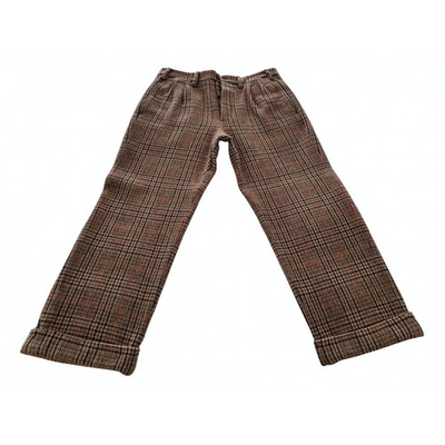 Pre-owned Gucci Brown Wool Trousers
