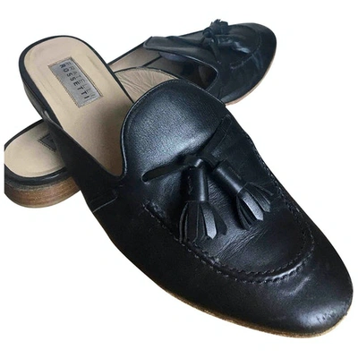 Pre-owned Fratelli Rossetti Black Leather Flats