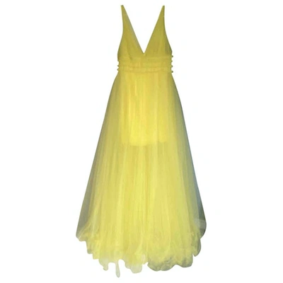 Pre-owned Maria Lucia Hohan Maxi Dress In Yellow