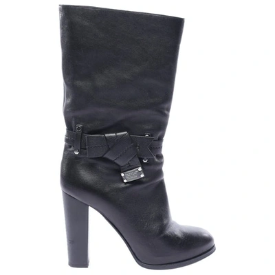 Pre-owned Marc By Marc Jacobs Leather Boots In Black