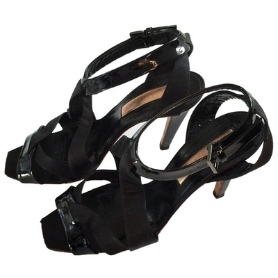 Pre-owned Rupert Sanderson Black Patent Leather Sandals