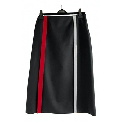 Pre-owned Marco De Vincenzo Wool Mid-length Skirt In Black