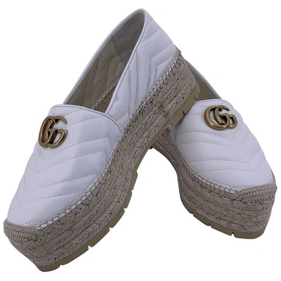 Pre-owned Gucci White Leather Espadrilles