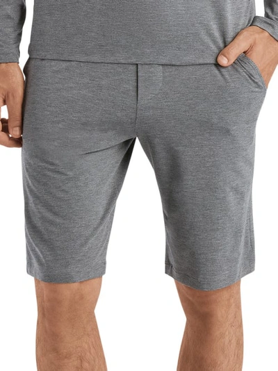 Shop Hanro Casuals Knit Shorts In Stone Melange