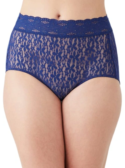 Shop Wacoal Halo Lace Brief In Blueprint
