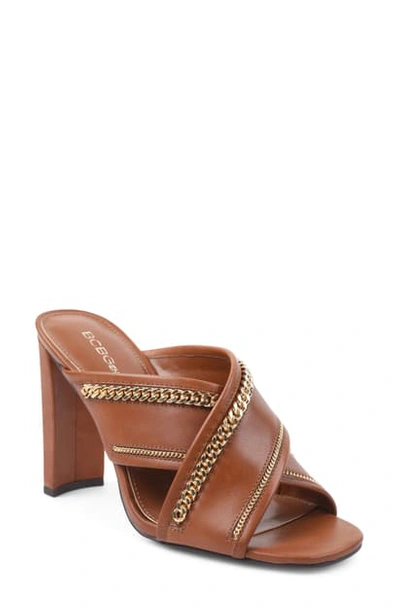 Shop Bcbgeneration Wabbi Slide Sandal In Cognac Leather