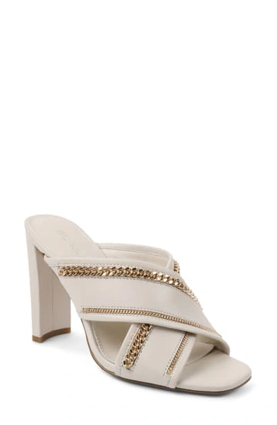 Shop Bcbgeneration Wabbi Slide Sandal In Bianca Leather