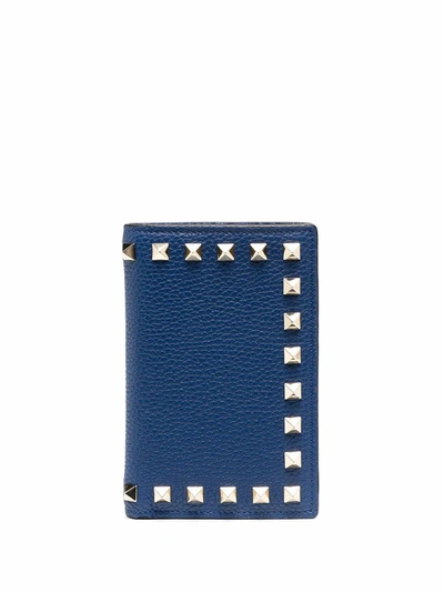 Shop Valentino Garavani Women's Blue Leather Wallet