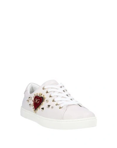 Shop Dolce & Gabbana Sneakers In Ivory