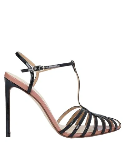 Shop Francesco Russo Sandals In Black