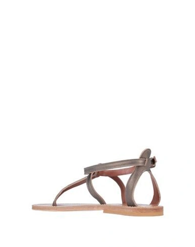 Shop Kjacques Flip Flops In Khaki