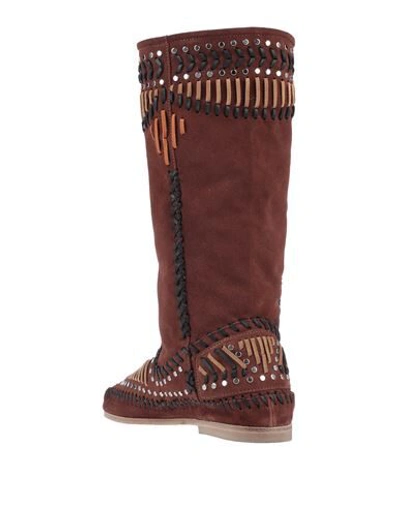 Shop Alberta Ferretti Knee Boots In Cocoa