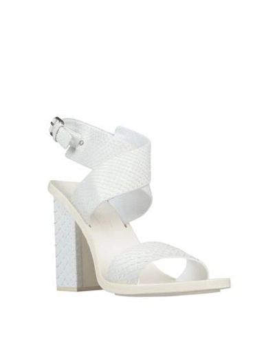 Shop Veronique Branquinho Sandals In White