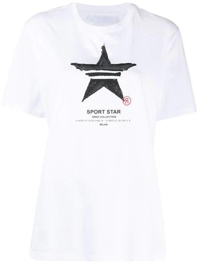 Shop Neil Barrett Sport Star T-shirt In White