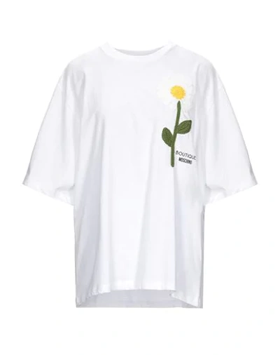 Shop Boutique Moschino Woman T-shirt White Size 4 Cotton