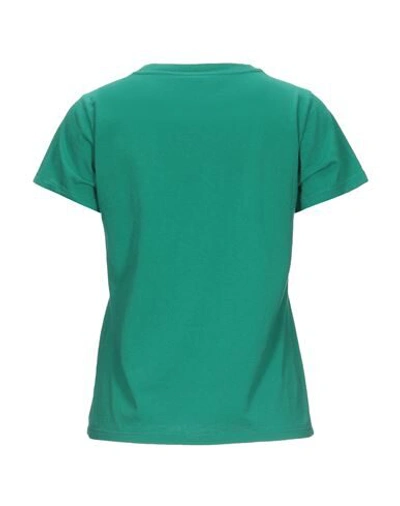 Shop Douuod Woman T-shirt Green Size L Cotton, Elastane