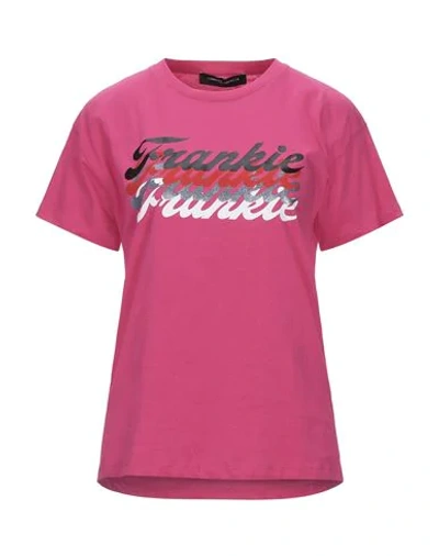 Shop Frankie Morello Woman T-shirt Fuchsia Size S Cotton In Pink