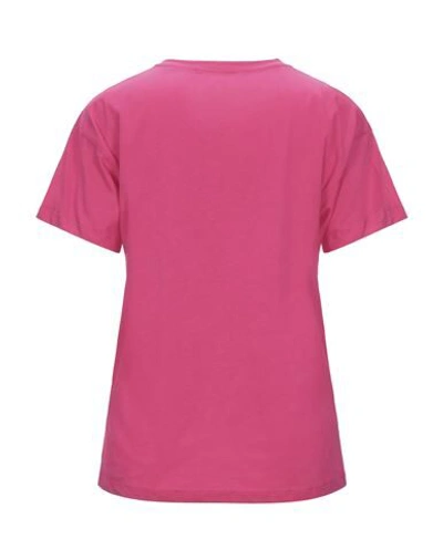 Shop Frankie Morello Woman T-shirt Fuchsia Size S Cotton In Pink