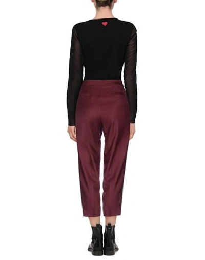 Shop Fabiana Filippi Casual Pants In Maroon