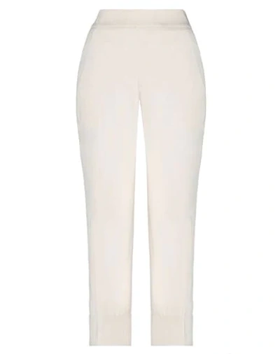 Shop Slowear Incotex Woman Pants Ivory Size 10 Cotton, Elastane In White