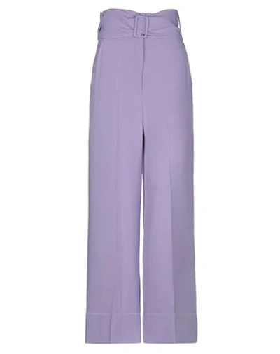 Shop Frankie Morello Woman Pants Lilac Size 4 Acetate, Viscose In Purple