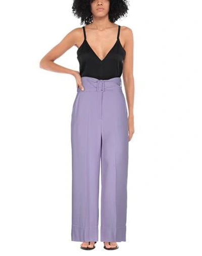Shop Frankie Morello Woman Pants Lilac Size 4 Acetate, Viscose In Purple
