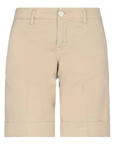 Shop Re-hash Re_hash Woman Shorts & Bermuda Shorts Sand Size 26 Cotton, Elastane In Beige