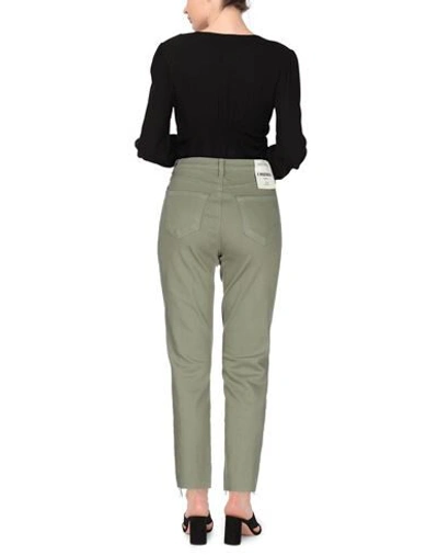 Shop L Agence L'agence Woman Pants Military Green Size 29 Cotton, Polyester, Elastane