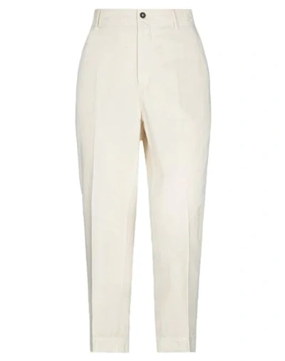 Shop Incotex Pants In Ivory