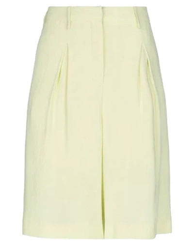 Shop L'autre Chose L' Autre Chose Woman Shorts & Bermuda Shorts Light Yellow Size 4 Acetate, Viscose