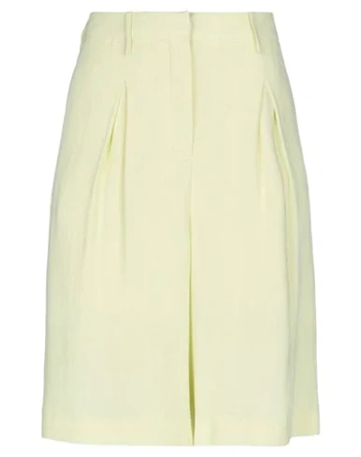 L'autre Chose L' Autre Chose Woman Shorts & Bermuda Shorts Pastel Yellow Size 4 Acetate, Viscose In Yellow