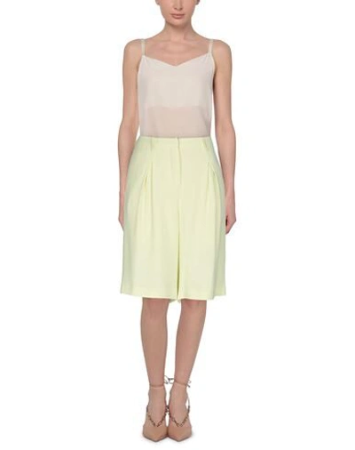 Shop L'autre Chose L' Autre Chose Woman Shorts & Bermuda Shorts Light Yellow Size 4 Acetate, Viscose