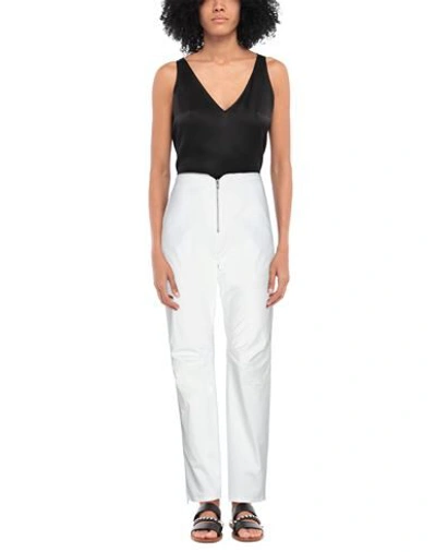 Shop Frankie Morello Woman Pants White Size 10 Cotton