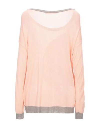 Shop Les Copains Sweaters In Salmon Pink