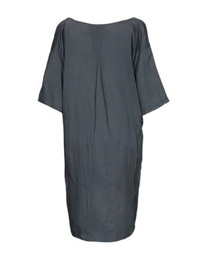 Shop Crossley Woman Mini Dress Lead Size S Cotton, Silk In Grey