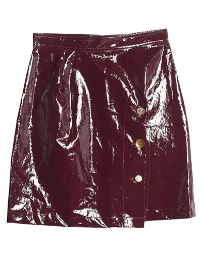 Shop Frankie Morello Midi Skirts In Garnet