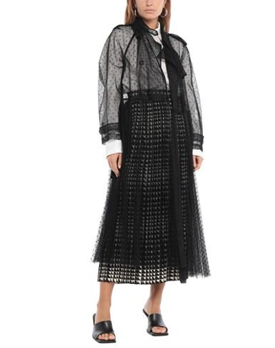 Shop Red Valentino Woman Overcoat Black Size 2 Polyester