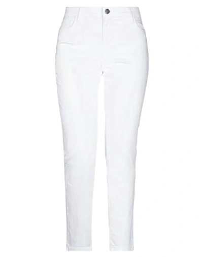 Shop Twinset Woman Jeans White Size 25 Cotton, Polyester, Elastane