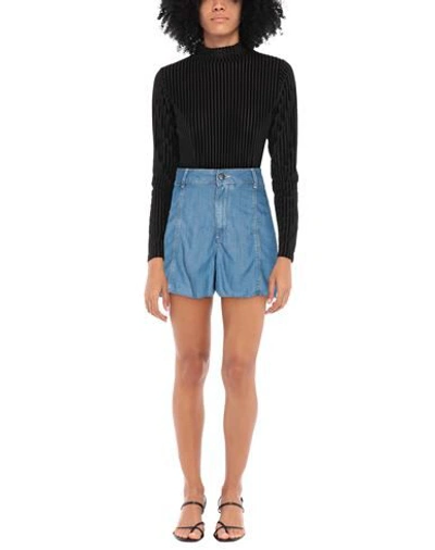 Shop Karl Lagerfeld Woman Denim Shorts Blue Size 32 Lyocell