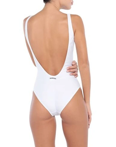 Shop Sundek Woman One-piece Swimsuit White Size 6 Polyamide, Elastane