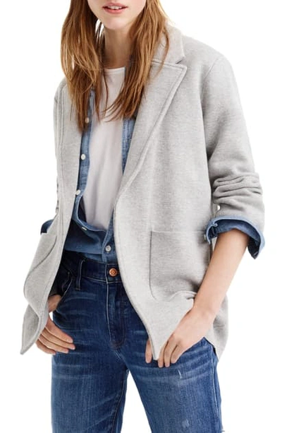 Shop Jcrew New Lightweight Sweater Blazer In Heather Grey