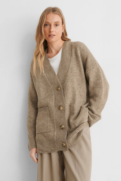 Shop Mango Taldora Cardigan - Brown In Light Brown