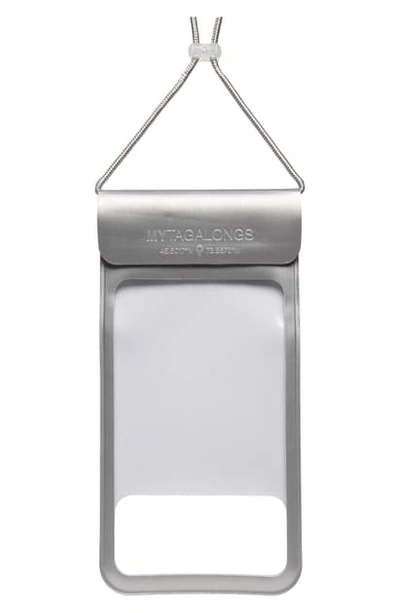 Shop Mytagalongs Metallic Touch Smartphone Pouch In Silver